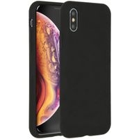 Accezz Coque Liquid Silicone Apple iPhone Xs / X - Noir