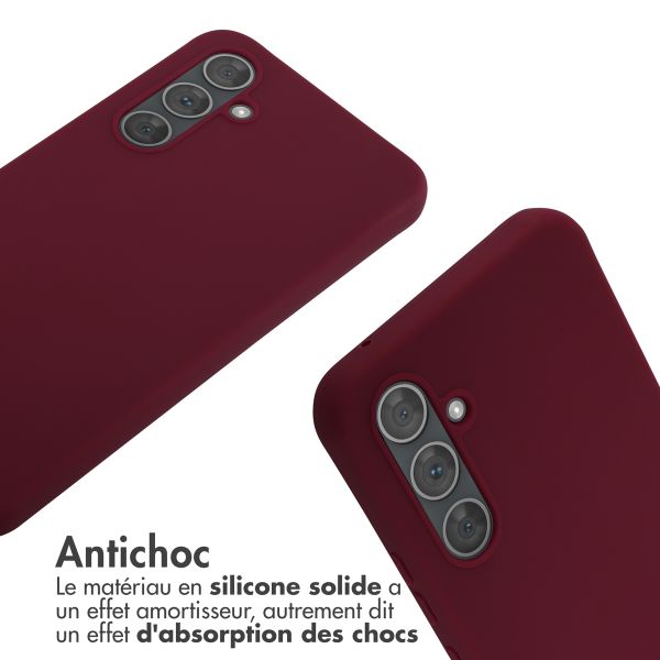 imoshion Coque en silicone avec cordon Samsung Galaxy A54 (5G) - Rouge foncé