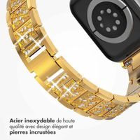 Selencia Bracelet à maillons scintillants Apple Watch Series 1 t/m 9 / SE (38/40/41 mm) | Series 10 / 11 (42 mm) - Doré