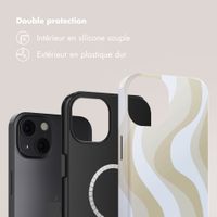 Selencia Coque arrière Vivid avec MagSafe Apple iPhone 13 - Desert Waves Beige