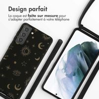 imoshion Coque design en silicone avec cordon Samsung Galaxy S21 Plus - Sky Black