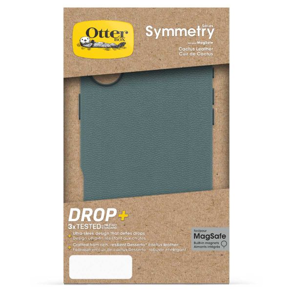 OtterBox Coque en cuir de cactus Symmetry MagSafe Apple iPhone 16 Plus - Juniper Sprig