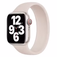 Apple Bracelet Boucle unique en Silicone Apple Watch | 38/40/41/42 mm - Taille 4 - Starlight