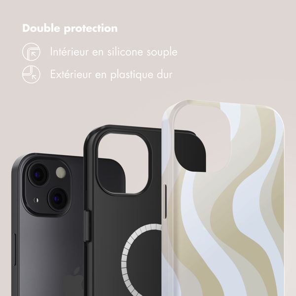 Selencia Coque arrière Vivid avec MagSafe Apple iPhone 13 - Desert Waves Beige