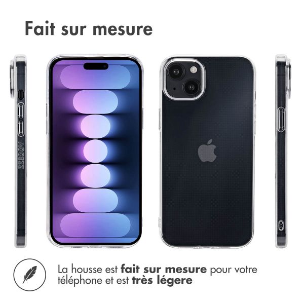 Accezz Coque Clear 100% recyclée Apple iPhone 15 Plus - Transparent