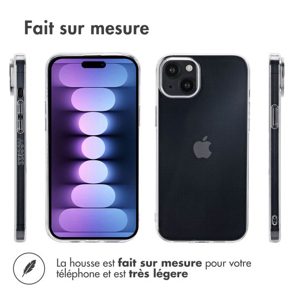 Accezz Coque Clear 100% recyclée iPhone 15 Plus - Transparent