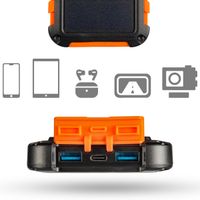 Xtorm ﻿Série Xtreme -  Solar Charger Powerbank 10 000 mAh - Noir / Orange