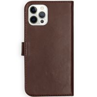 Selencia Étui portefeuille en cuir véritable Apple iPhone 12 Pro Max - Marron