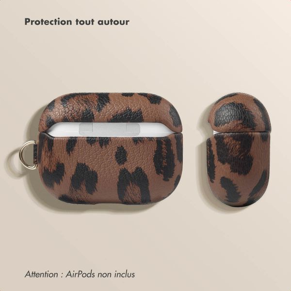 Selencia Coque Sabi Apple AirPods Pro / Pro 2 - imprimé léopard - Mocha Brown