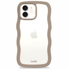 Holdit Coque Wavy Apple iPhone 12 (Pro) - Mocha Brown / Transparent