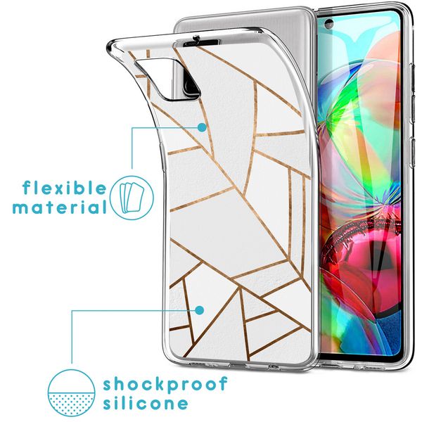 imoshion Coque Design Samsung Galaxy A71 - White Graphic