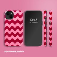 Selencia Coque arrière Vivid Tough avec MagSafe iPhone 14 - Wave Vibes Lipstick