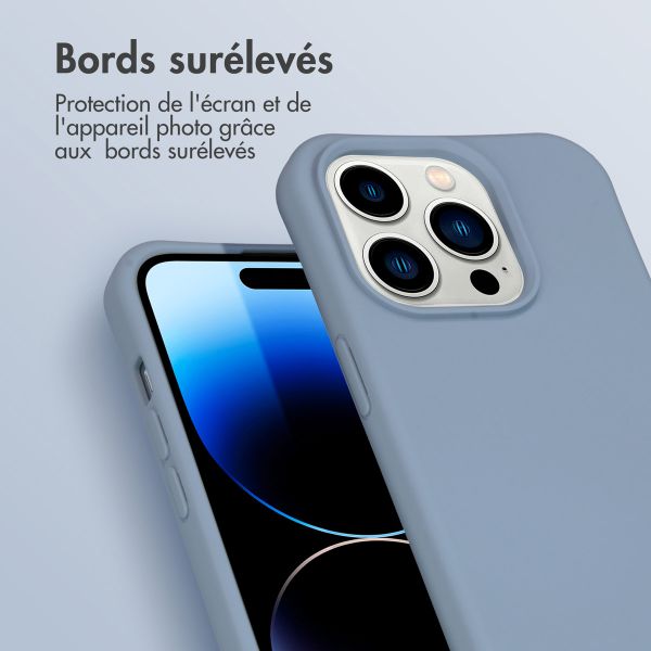 imoshion Coque de couleur avec cordon amovible iPhone 14 Pro - Bleu