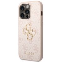 Guess Coque 4G Metal Logo Backcover iPhone 14 Pro - Rose