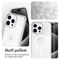 imoshion Coque Pailletée avec MagSafe Apple iPhone 15 Pro - Paillettes Transparent