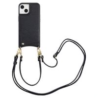 Selencia Coque de télephone Nova avec cordon et porte-cartes Apple iPhone 14 / 13 - Noir