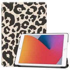 imoshion Coque tablette Design Trifold iPad 9 (2021) 10.2 pouces / iPad 8 (2020) 10.2 pouces / iPad 7 (2019) 10.2 pouces - Leopard