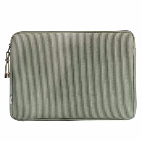 Selencia Pochette ordinateur Corduroy 13-14 pouces - Pistache Cream