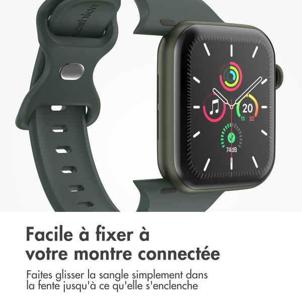 imoshion Bracelet en silicone⁺ Apple Watch Series 1 t/m 9 / SE (38/40/41 mm) | Series 10 / 11 (42 mm) - Taille S/M - Olive
