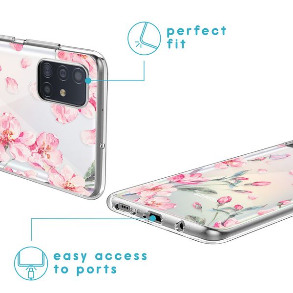 imoshion Coque Design Samsung Galaxy A51 - Fleur - Rose