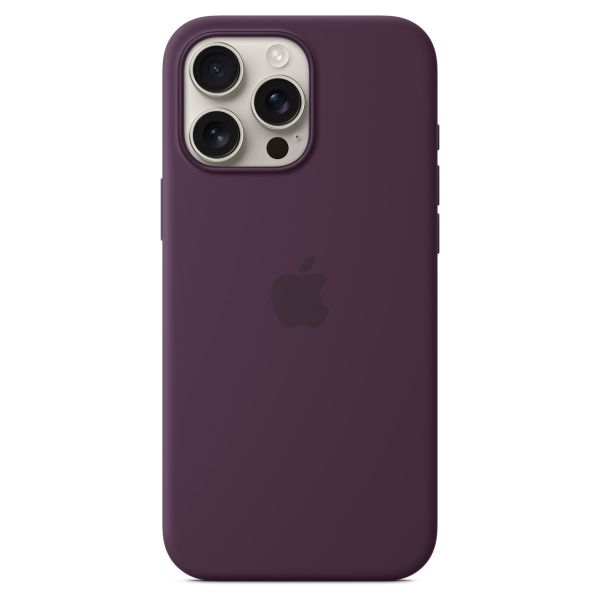 Apple Coque en silicone MagSafe iPhone 16 Pro Max - Plum