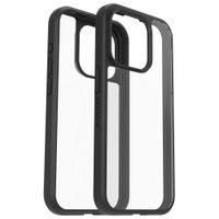 OtterBox Coque arrière React iPhone 15 Pro - Transparent / Noir