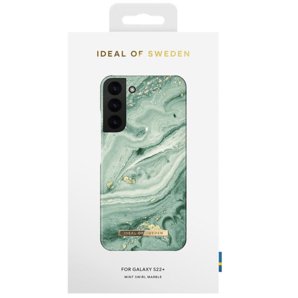 iDeal of Sweden Coque Fashion Samsung Galaxy S22 Plus - Mint Swirl Marble