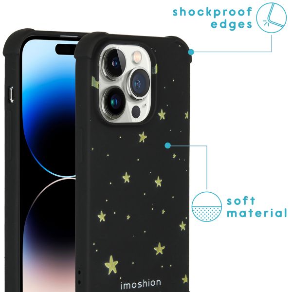 imoshion Coque Design avec cordon iPhone 14 Pro - Stars Gold