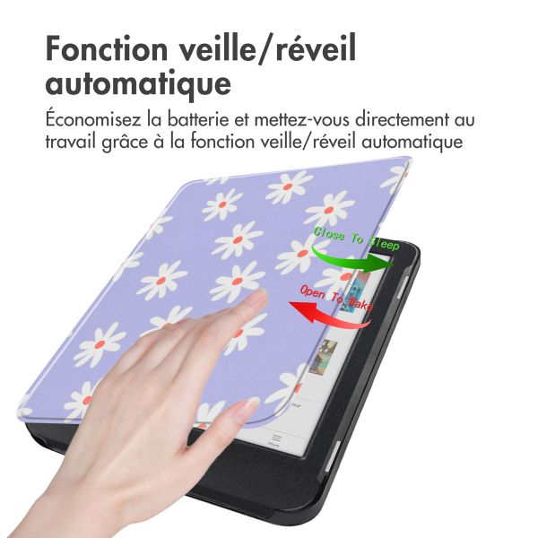 imoshion Design Slim Hard Case Sleepcover Kobo Clara Colour / BW - Flowers Distance