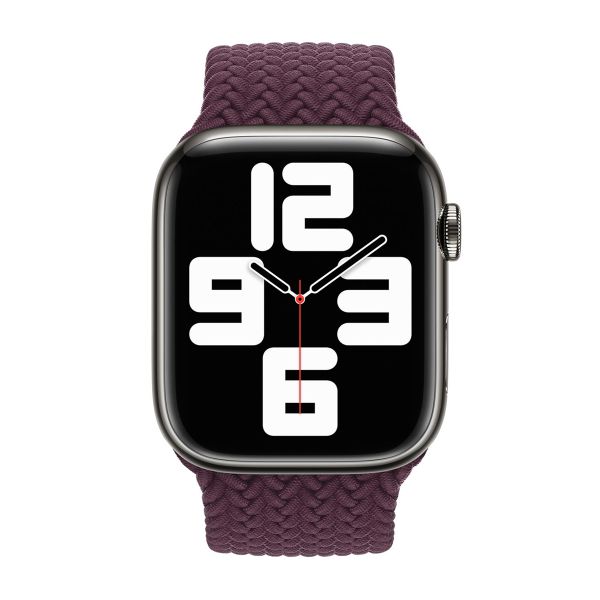 Apple Bracelet Solo tressé Apple Watch | 44/45/46/49 mm - Taille 10 - Dark Cherry