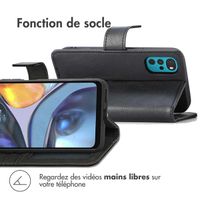 imoshion Étui de téléphone portefeuille Luxe Motorola Moto G22 - Noir