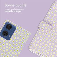 imoshion Étui de télephone portefeuille Design Motorola Moto G04 / G24 - White Daisy
