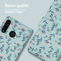 imoshion ﻿Étui de téléphone portefeuille Design Huawei P30 Lite - Blue Flowers