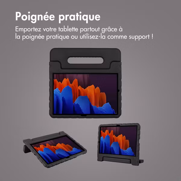 imoshion Coque kidsproof avec poignée Samsung Galaxy Tab S8 Plus / S7 Plus / S7 FE 5G - Noir