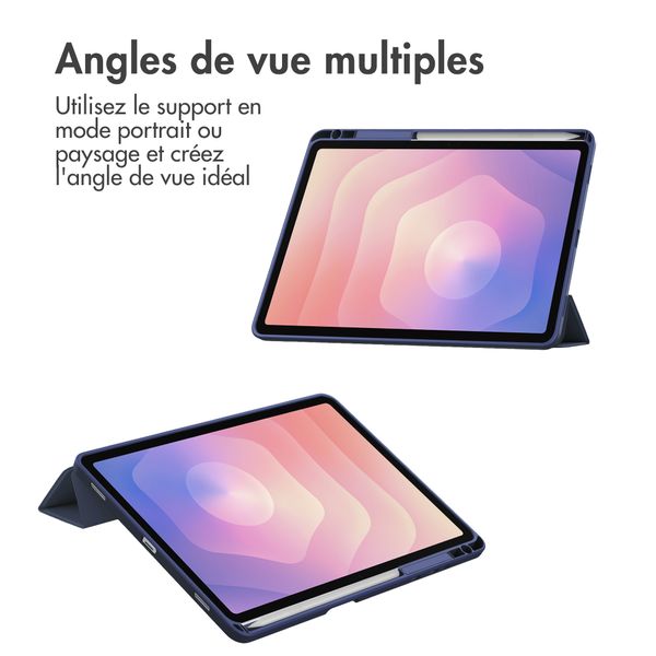 imoshion Coque tablette rigide Trifold Samsung Galaxy Tab S11 - Bleu foncé