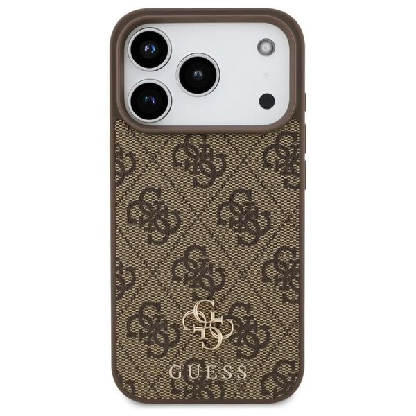 Guess Coque 4G Metal Logo MagSafe Apple iPhone 17 Pro Max - Marron