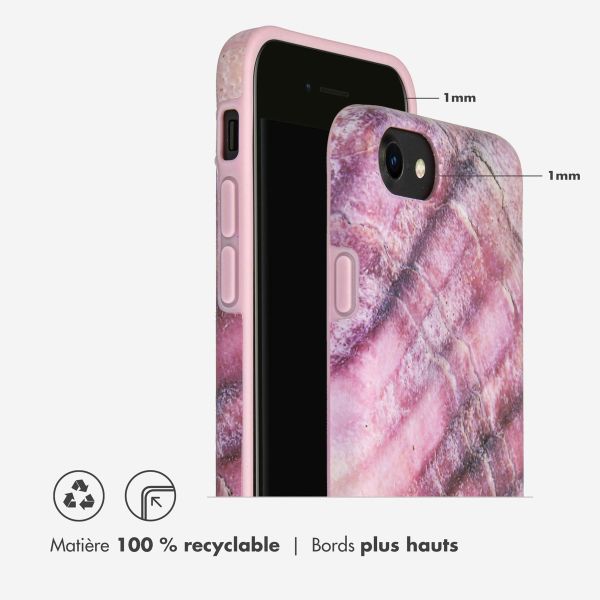 Selencia Aurora Coque Fashion iPhone SE (2022 / 2020) / 8 / 7 - ﻿Coque durable - 100 % recyclée - Ocean Shell Purple