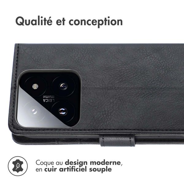 imoshion Étui de télephone portefeuille Xiaomi 14T Pro - Noir