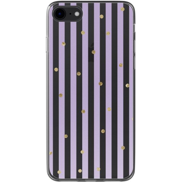 imoshion Coque design pour iPhone SE (2022 / 2020) / 8 / 7 - Sparkle Lines Lavender