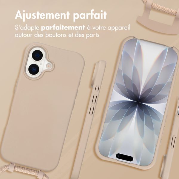 imoshion Coque arrière Color avec cordon amovible et MagSafe Apple iPhone 17 - Nude