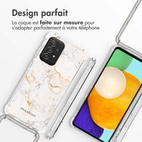 imoshion Coque Design avec cordon Samsung Galaxy A52(s) (5G/4G) - White Marble