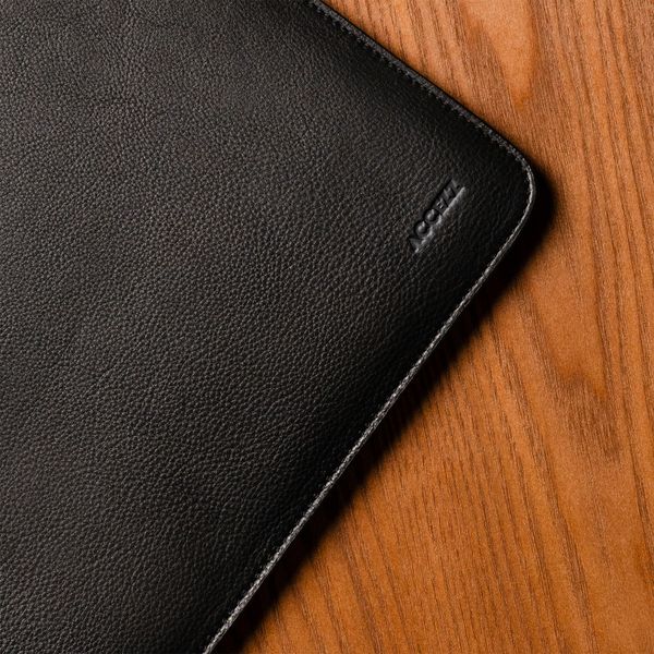 Accezz Leather Pochette ordinateur Apple MacBook 13 pouces - Noir