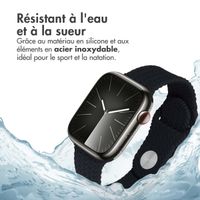 imoshion Bracelet tressé en silicone Apple Watch Series 1 t/m 9 / SE (38/40/41 mm) | Series 10 / 11 (42 mm) - Noir