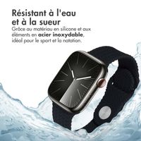 imoshion Bracelet en silicone tressé Apple Watch Series 1 à 9 / SE (38/40/41 mm) | Series 10 (42 mm) - Noir