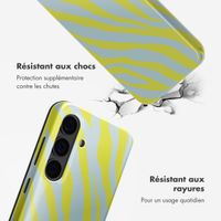 Selencia Coque arrière Vivid Samsung Galaxy S24 - Zebra Winter Sky Titanium Yellow