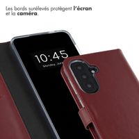 Selencia Étui portefeuille en cuir véritable Samsung Galaxy A57 (5G) - Burgundy
