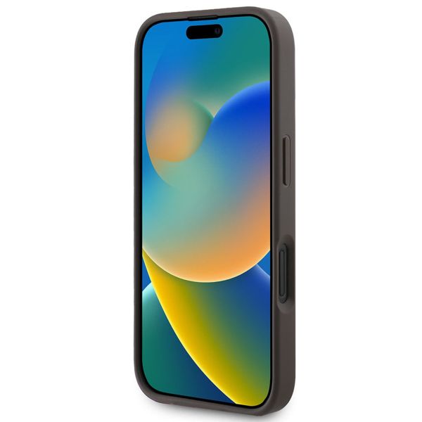 Guess Coque arrière Bottom Stripe 4G Apple iPhone 16 - Marron