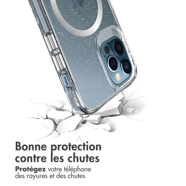 imoshion Coque arrière transparente Pailletée avec MagSafe Apple iPhone 12 (Pro) - Doré