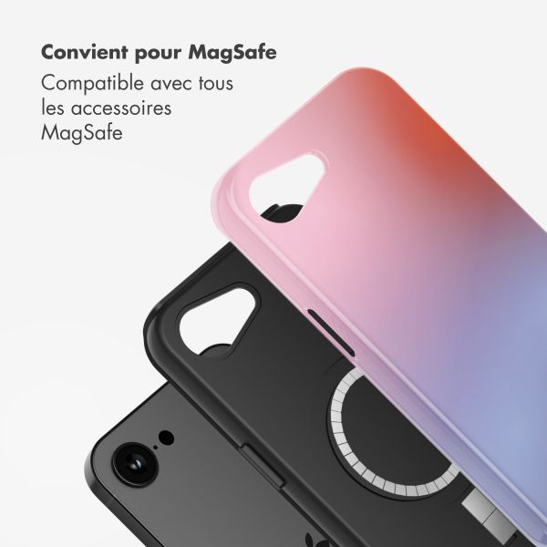 Selencia Coque arrière Vivid avec MagSafe Apple iPhone 16e - Gradient Soft Blush