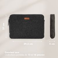 Selencia Pochette ordinateur Teddy 15-16 pouces - Black